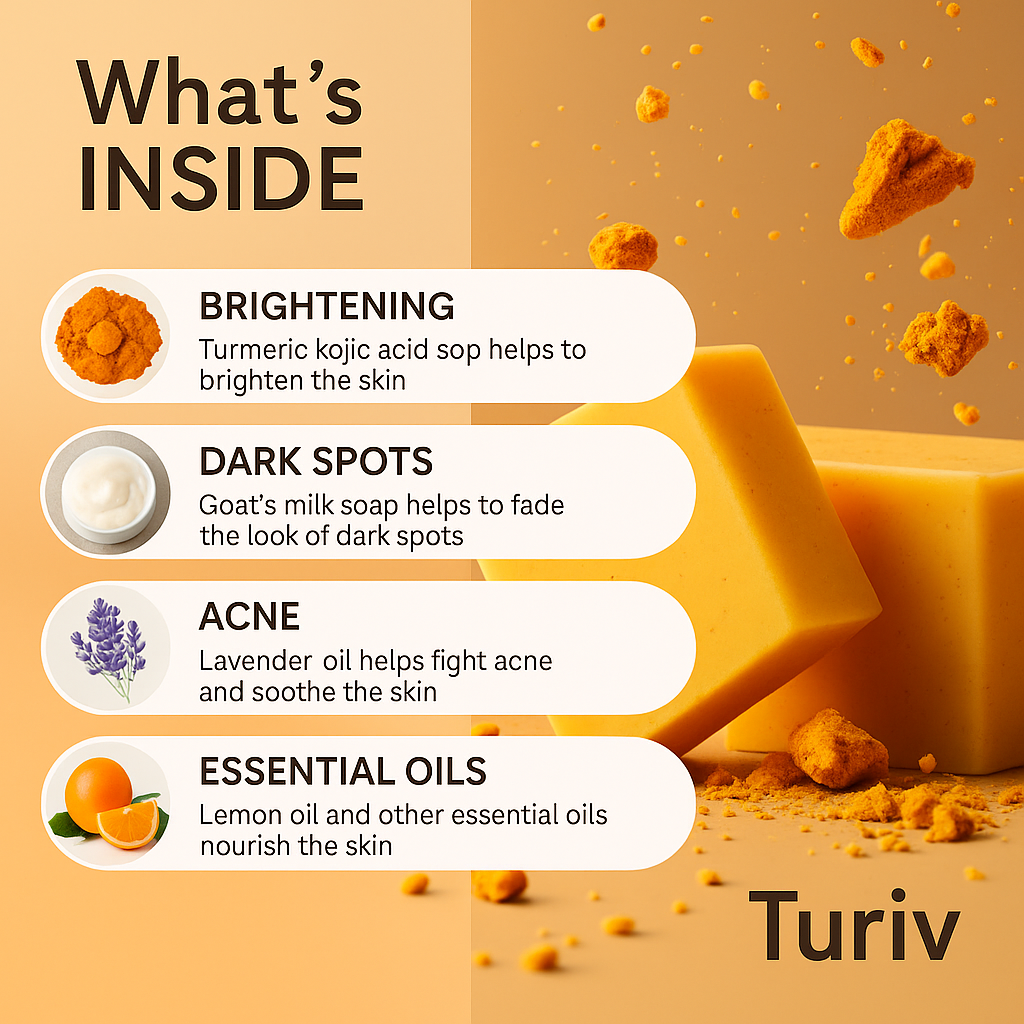 Turiv™ Turmeric & Kojic Acid Soap Bar