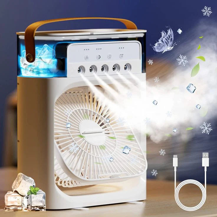 Ventilador pulverizador de humidificación CrystalCool™ ❄️