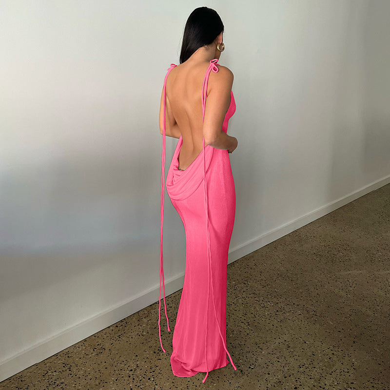 EmpressElegance™  Backless Maxi Dress