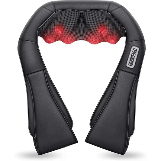 U Shape Deep Kneading Electric Massage Pillow Shiatsu Neck and Shoulder Massager Heated Back Massager for Neck Waist Leg Body
